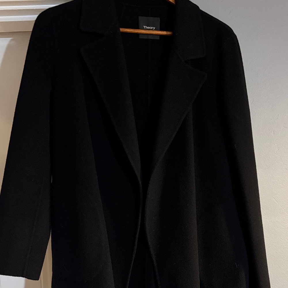 Theory Women's Clairene New Divide Wool Cashmere Open front coat